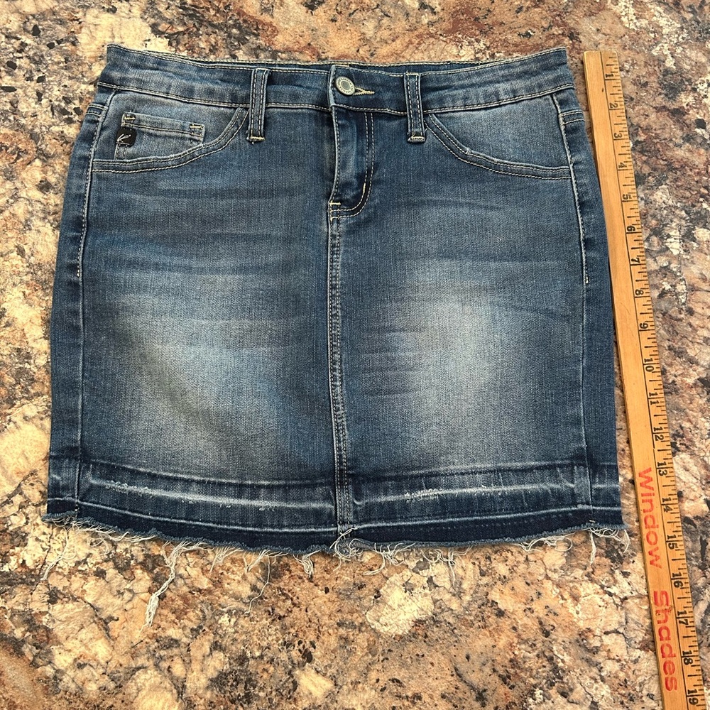 Jean skirt, stretch fabric